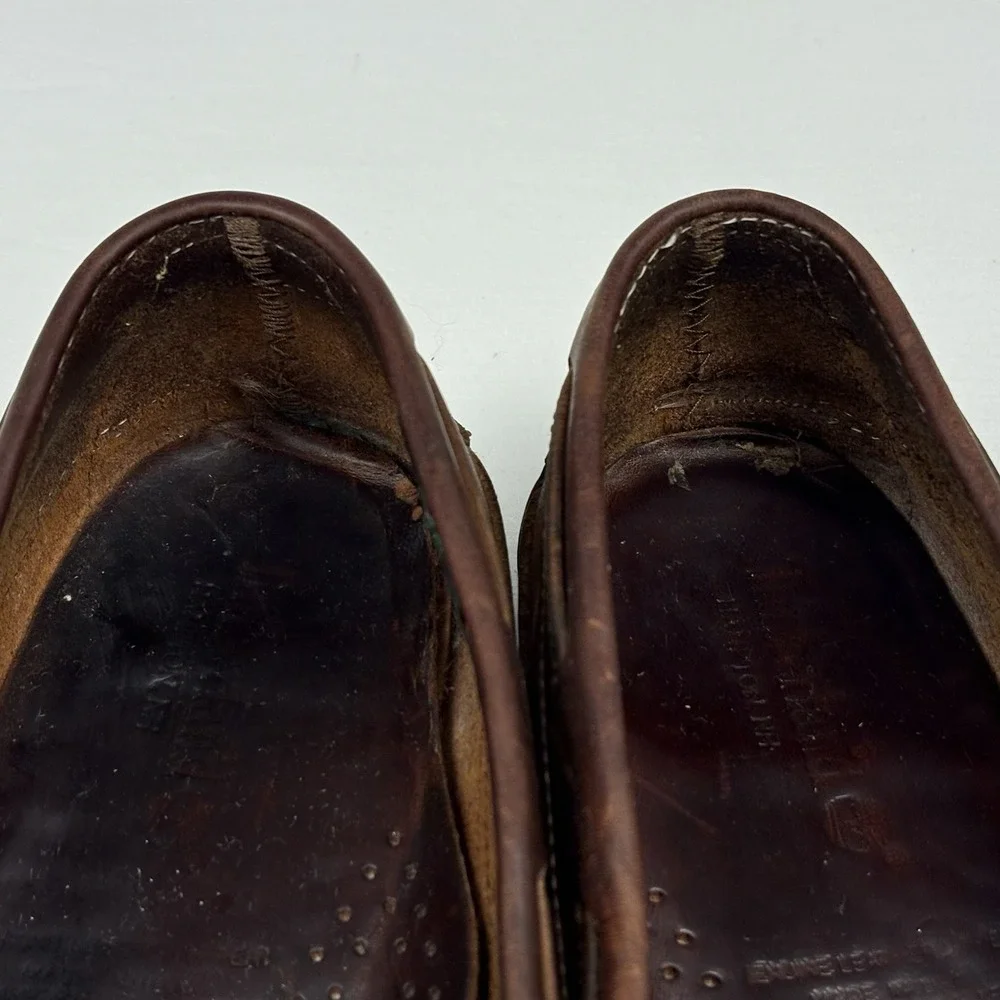 VTG Timberland Hampton Oiled Brown Leather Kiltie Camp Boat Shoes 9M USA